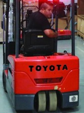 TOYOTA COUNTERBALANCE STICKER FORKLIFT BLACK LETTERS KIT DECAL BADGE 3.25X3.25