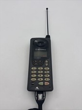 Vintage 90s Motorola Profile 300 Cell Phone Gray Bar Style Battery and Charger picture