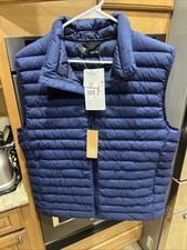 Marmot Puffer Featherless Echo Vest Mens Large 3m Thinsulate Blue Retail $150 picture
