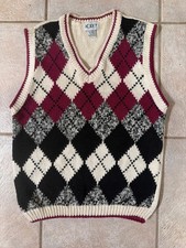 Vintage Koret Argyle Knitted Sweater Vest Medium picture