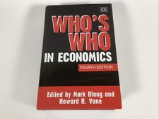 Who's Who in Economics Fourth Edition by Mark Blaug Hardcover - READ DESCR - picture