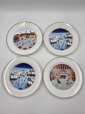 Villeroy & Boch Naif Laplau 4 Dinner Plates Christmas Village Noah Ark 10.5 Inch picture