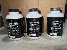 3 pack Ancestral Supplements Grass Fed Beef Organs, 180 Capsules Ea, Exp 2028 US picture