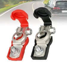 2Pcs Car Battery Terminal Connectors Top Post Positive Negative Cable Clamp 400A picture
