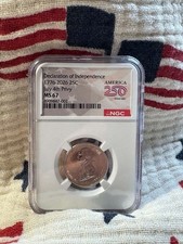 2026  Declaration of Independence 4th July 250th Privy Mark NGC MS67 Graded Coin picture