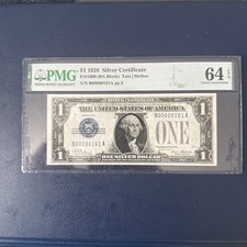 1928 $1 Fr#1600 SILVER CERTIFICATE FANCY LOW 3 DIGIT SERIAL NUMBER💎161💎 64EPQ picture