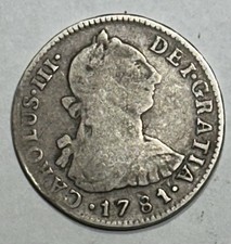Peru Lima 1781 - MI 2 Reales Silver Coin KM 76 picture