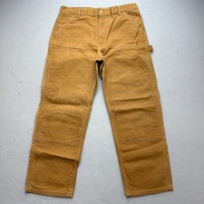 Vintage Carhartt Double Knee Pants Mens 36x30 62W Canvas Carpenter USA Made picture