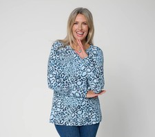 Belle by Kim Gravel Micro Waffle Bateau Wild Whisper Top NWT A733320 picture