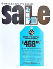 GE General Electric Central Air Conditioning 30,000 BTUH Vtg Magazine Print Ad picture
