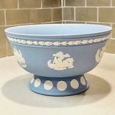 Wedgwood Blue Jasperware Bicentennial Collectors Limited Footed Bowl Issued 1976 picture