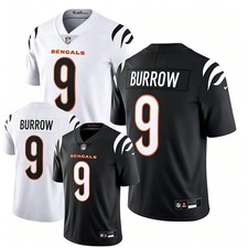 Men's Bengals Joe Burrow #9 Limited Player Stitched Jersey White/Black picture