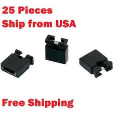 25 Pcs Mini Micro Jumper 2.54mm Standard PCB  Shunts Short Jumpers Cap US Seller picture