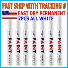 7PC White Paint Pen Marker Waterproof Permanent Car Tire Lettering Rubber Letter picture