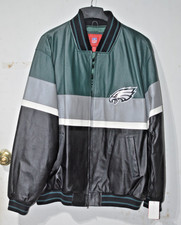 Vintage Rare Philadelphia Eagles Leather Bomber Jacket XXL Brand New Never Worn picture