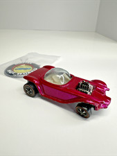 Vintage Hot Wheels Redline BEATNIK BANDIT -Creamy  Pink - Ed Roth & Button Badge picture
