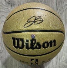 JALEN BRUNSON - NEW YORK KNICKS - Autographed GOLD BASKETBALL w/COA picture