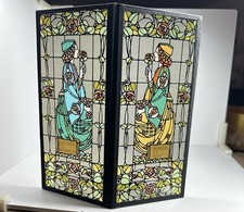 Vintage Yorkraft Seriglass William Waterhouse’s “Gather Ye Rosebuds” Stained picture