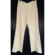 The Limited Stretch Ivory Flare Leg Dress Pants Womens Size 12 Regular Cream picture