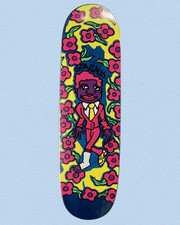 RARE Mark Gonzales Unofficial Skateboard Deck Gonz & Roses Cast Purple Face 8.8