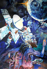 2025 Disney Spaceship Earth Epcot 11 x 16 Poster Future World Mural Astronaut picture