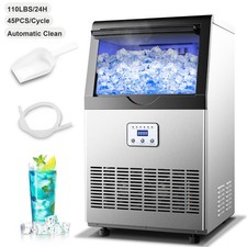 110lb Built-in Commercial Ice Maker Home Bar Restaurant Coffee Shop Cube Machine picture