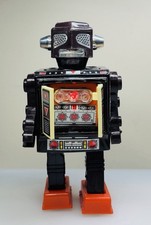 1971 Horikawa Space Fighter Brown Tin Plastic Robot Battery Operated Works Japan picture