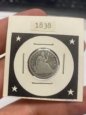 1838 U.S Silver Seated Liberty Dime**** picture