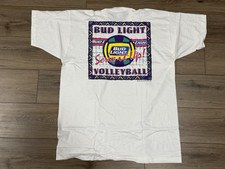 New Vintage 1995 Bud Light Beach Volleyball Single Stitch T-Shirt  2XL XXL NOS picture