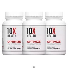 3 Pack 10X Health Optimize Methylated Multivitamin 90 Caps EXP 2026 US picture
