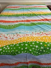 NEW Vintage 70s Martex SPRING VALLEY Sheet Inger McCabe Elliott Retro Mod TWIN picture