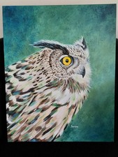 16x20 Original Owl Acrylic Painting picture