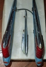 Vintage 1949 DeSoto Tail Light Housings Lenses Tri LH RH FINS LENS PAIR 49 MOPAR picture