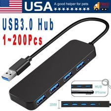 4 Port USB 3.0 Hub Splitter Multi Adapter 5Gbps High Speed PC Desktop Laptop Lot picture