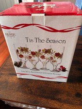 Block Crystal Tis The Season Hand Painted 20 oz. All-Purpose Beverage Goblets, S picture