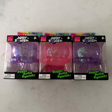 Nee Doh Jelly Squish Super Solid Squeeze Toy Lot of 3 Purple & Pink Ages 3+ picture