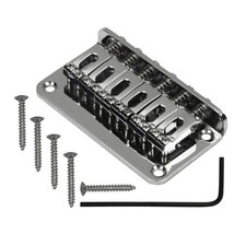 For Electric Guitar Chrome Fixed Guitar Bridge 78mm 6 Saddle Hardtail Bridge picture