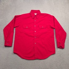 Vintage 70s 80s The Woodsman Klondike Red Chamois Shirt XL USA Flannel picture