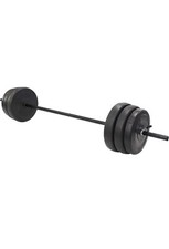BalanceFrom Fitness Home Gym Steel Barbell Vinyl Weight Lifting Set, 100 Pounds picture