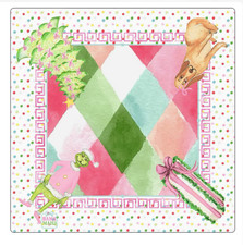 Green Christmas Themed Non Slip Rubber American Mahjong Game Table Mat picture