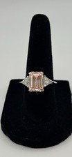 IGI Certified 4.10ct Fancy Vivid Pink Emerald Cut Lab-Grown Diamond Ring picture