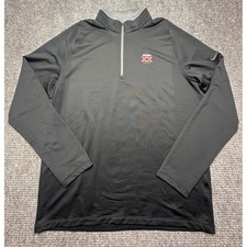Nike 1/4 Zip Pullover Mens Large Black Dos Equis Beer Logo Long Sleeve picture
