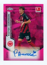 2023-24 Paxten Aaronson Topps Chrome Padparascha Frankfurt Autographed Card 1/1 picture