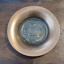 Zielona Gora Vintage Copper Wall Plate Small Round  4” picture