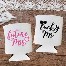 Future Mrs. Lucky Mr. Can Cooler, Bachelor Party Can Cooler, Custom Wedding Gift picture