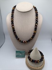 Jay King Natural South African Multicolored Tiger’s Eye Necklace & Bracelet Set picture