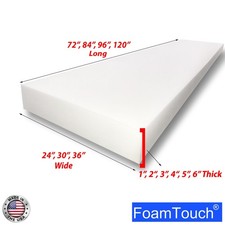 FoamTouch High Density  White 1-6 in Height x 24-36 in Wide x 72-120 in Long picture