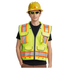 AYKRM High Vis Reflective Work Security Construction Safety Vest Men Class 2 picture