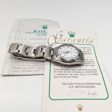 W/Service Papers Rolex Datejust 31 mm Oyster Steel White Roman Watch 6824 1978 picture