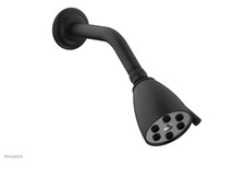 Phylrich K803/040 Wall Mounted 6 Jet Smooth Showerhead MATTE BLACK New picture